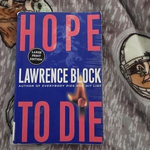 Hope to Die by Lawrence Block — Blue & Pink Paperback